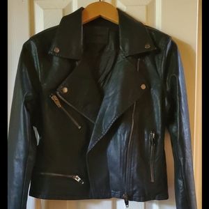 NWOT Faux Cropped Leather Jacket